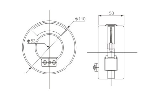 lmzk1-10型電流互感器的外形尺寸圖